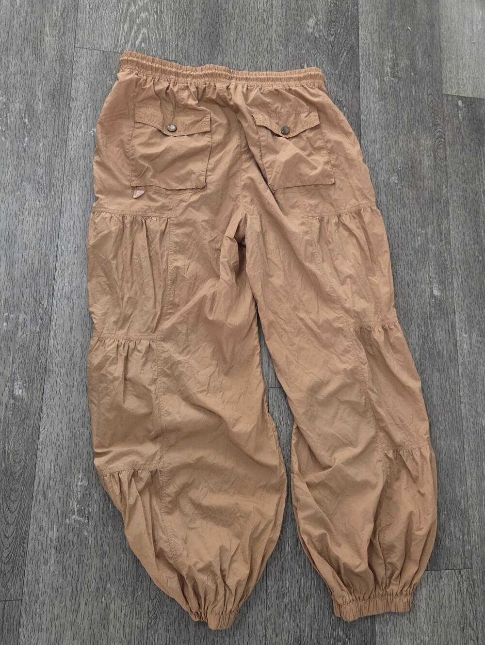 Free People Tan Tiered Cargo Joggers - Picture 4 of 5